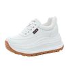 8CM Heel Sneakers Genuine Leather White Platform Sneakers for Women Chunky Platform Women New Sneaker Shoes Wedge Heel