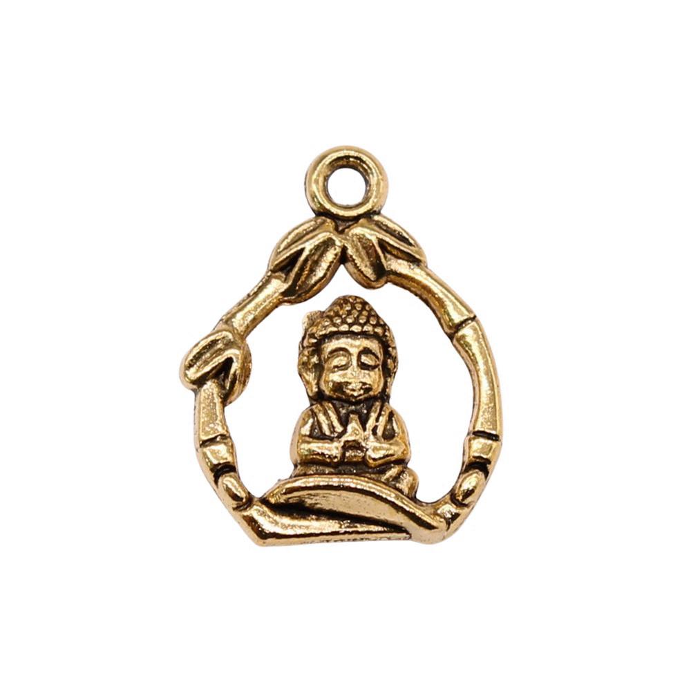 

Buddha Statues Charms Multi Color Alloy Pendants For Spiritual Zen Jewelry Making A35-10pcs-16x12mm