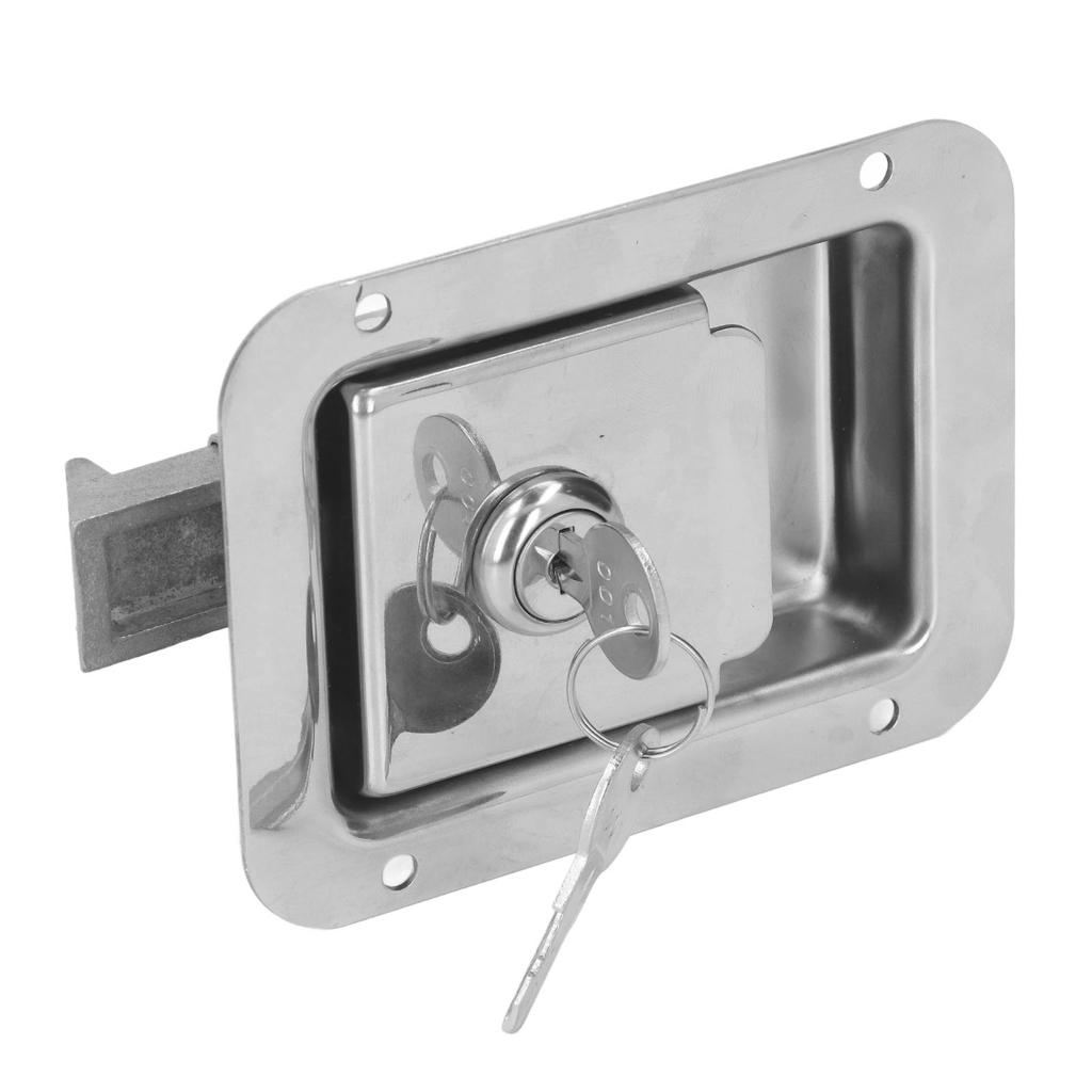 Travel Trailer Lock Stainless Steel Flush Mount Paddle Type Toolbox Lock for Cabinet RV Door