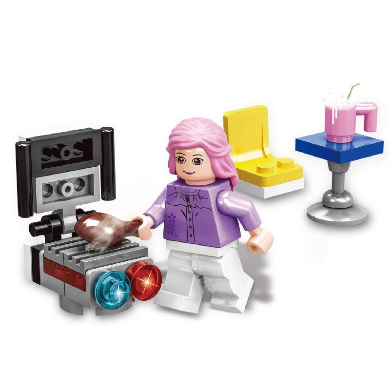 Non-Toxic Fairy Tale Princess Children Belle Beast Cinderalla Anna Olivia Model Figure Blocks Construction Building Bricks Toys For Children
