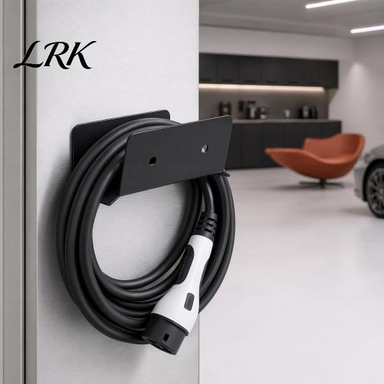 Cable Protector Bracket Vehicle Holder, Durable Stainless Steel Bracket, Wall Mount Space Saving Organizer EV Charger Keeps Thick Cables Neat