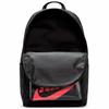 Nike Heritage Polyester Backpack Regular Unisex Black Red Lightweight Casual BA6175-010