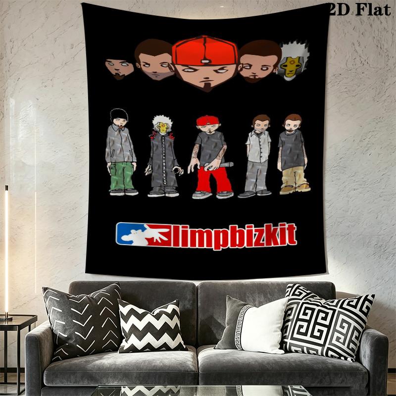 Limp Bizkit Wall Tapestry Aesthetic Wall Hanging Printed Fabric Blanket Decorative Tapestries for Bedroom Living Room Home Decor