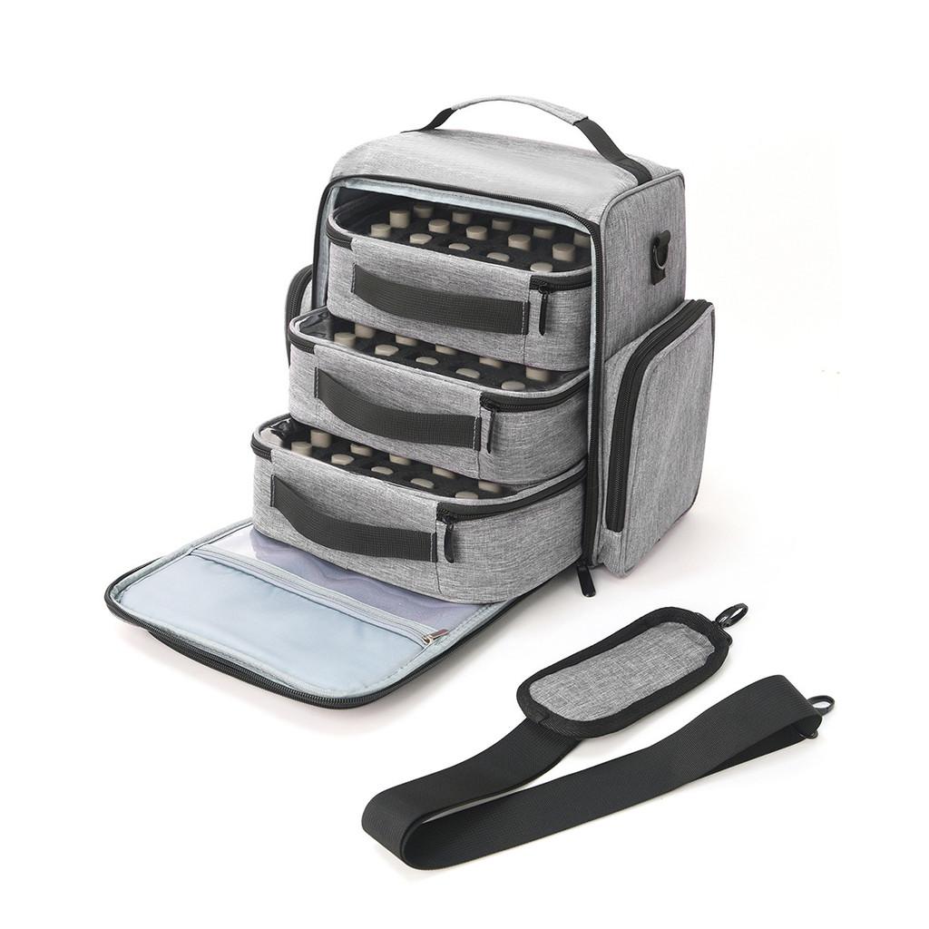 

Travel Nail Polish Organizer With Large Capacity For Daily Use And Portable Design серый