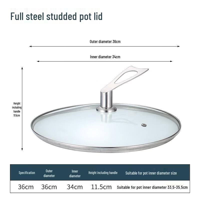 Xihe High-Arch Stainless Steel Pot Lid