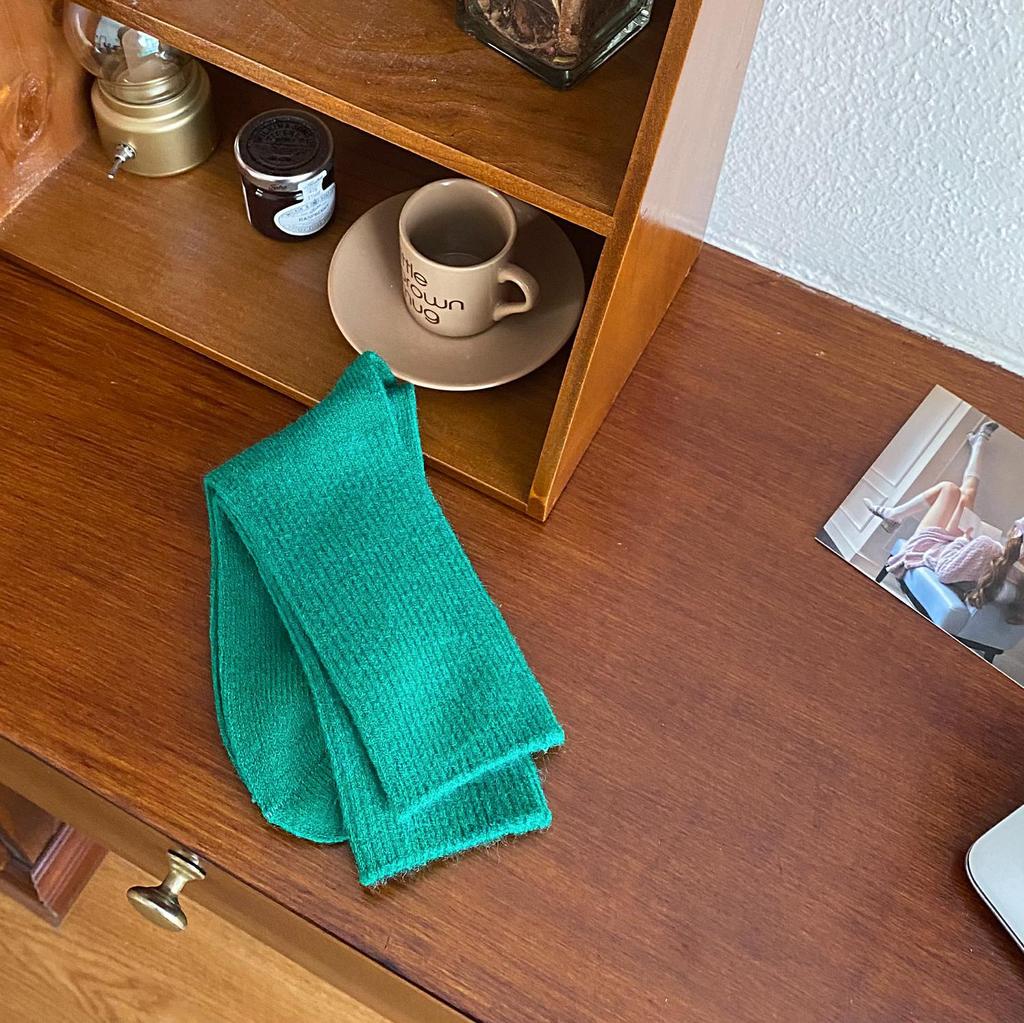 Women's Korean-Style Mid-Tube Cashmere Socks - Autumn/Winter Thick Warm Velvet Pile Wool