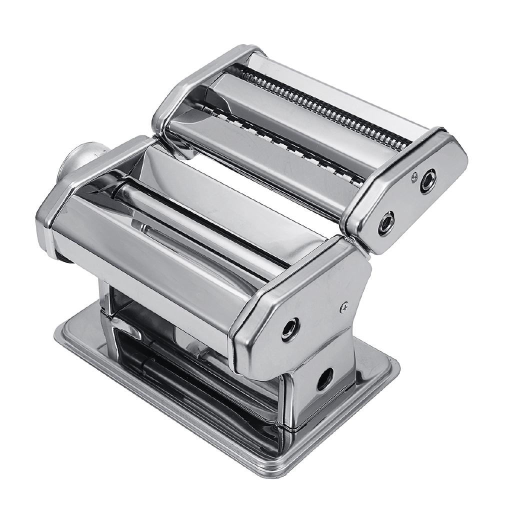 Silver Stainless Steel Fresh Pasta Maker Roller Machine for Spaghetti Noodle Fettuccine Dumpling Maker Noodle-Maker Roller-Machine
