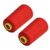 2PCS Serger Thread High Strength Sturdy Durable Polyester Red Sewing Thread for Daily Quilting