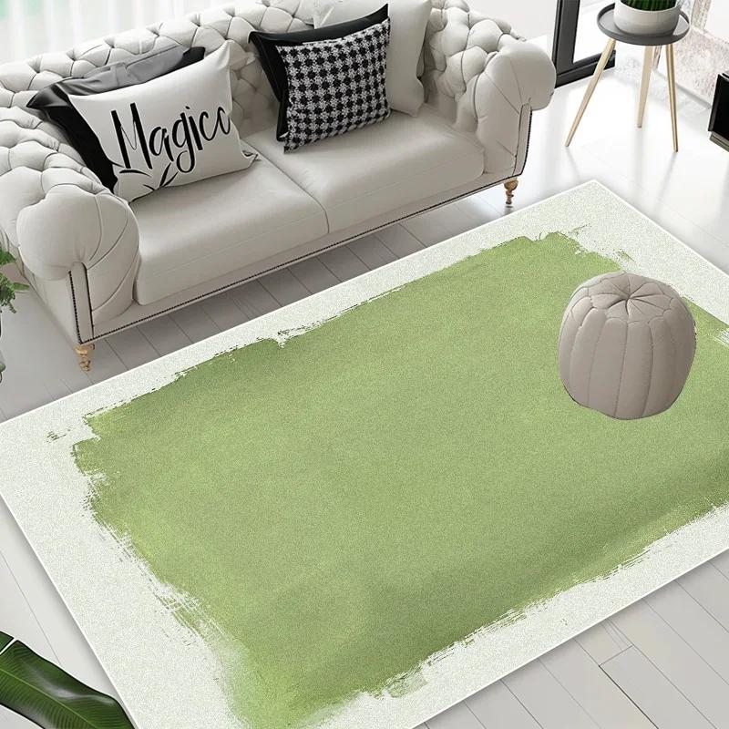 Nordic Abstract Light Luxury Living Room Carpet Solid Color Simple Non-slip Bedroom Rug Big Size Fluffy Decoration Home Foot Mat
