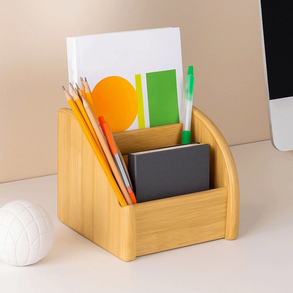 Wooden Creative Desktop Drawer Varnished Wood Multifunctional Shelf  Office Supplies