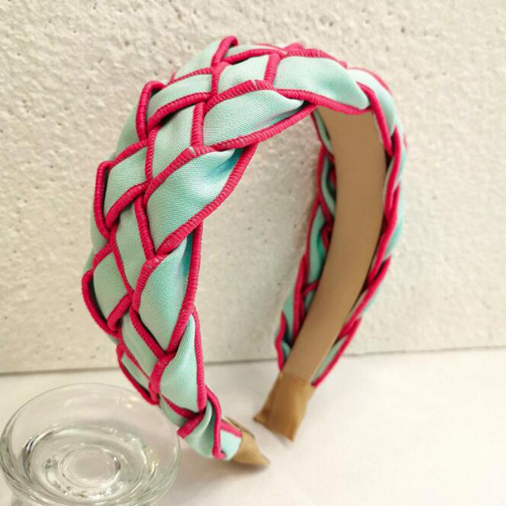 PROLY New Fashion Women Headband Wide Side Braided Hairband Individuality Hand-woven Headwear Girls Hair Accessories