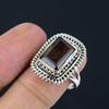 Naturlig Rökig Kvarts 925 Sterling Silver Delad Skänk Handgjord Ring För Kvinnor & Flickor