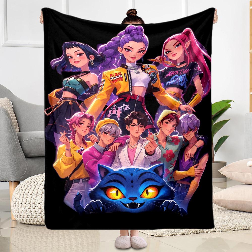 Huntrix: Future Heroes Unite Blanket Ultra-Soft Suitable for Bedding Couch Office Chair for All Seasons Warmthful Decor
