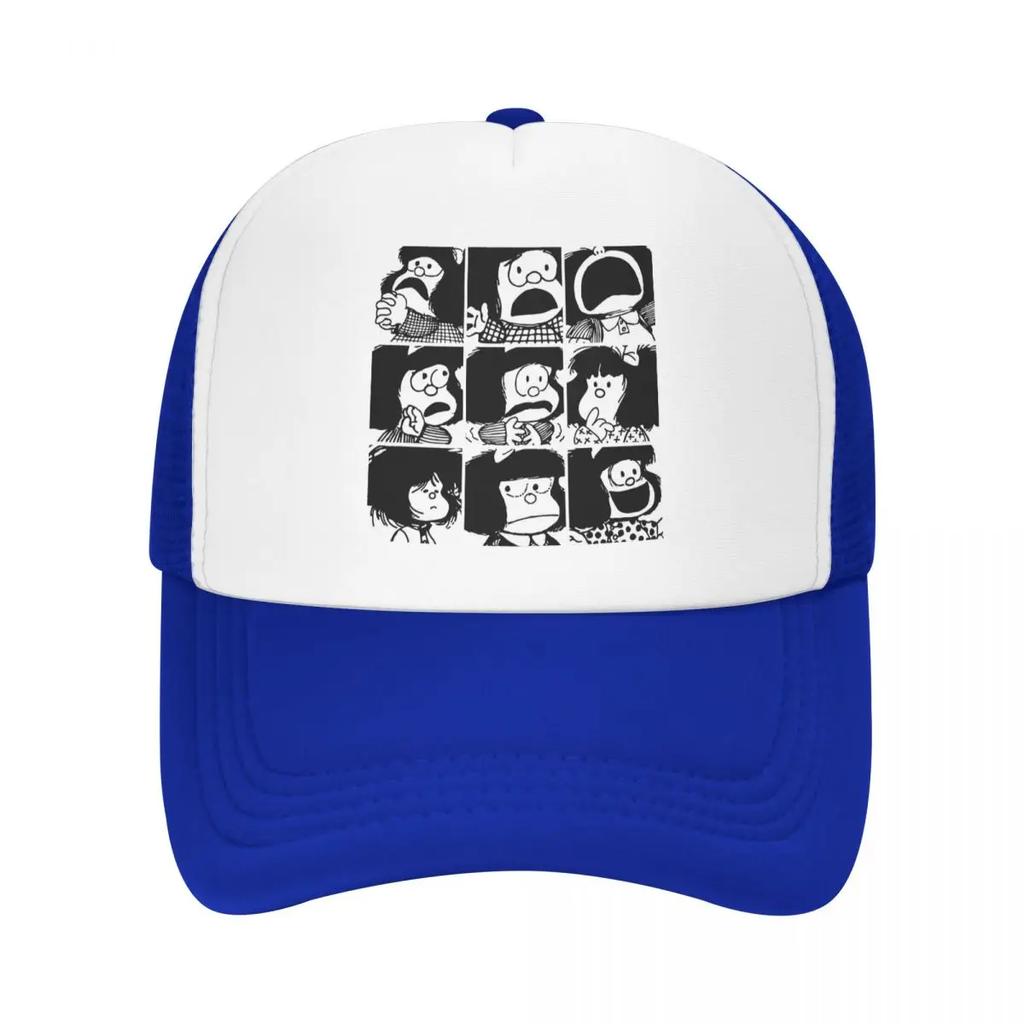 Custom Classic Quino Comic Cartoon Mafalda Baseball Cap for Women Unisex Breathable Trucker Hat Sun Protection Snapback Hats