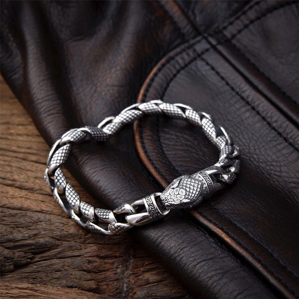 Новый браслет из питона для мужчин, Безопасный, Seiko, Ретро-тренд 18cm