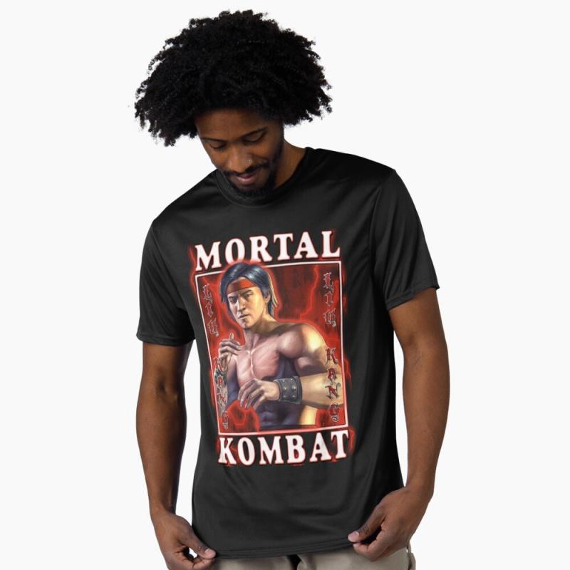Liu Kang MK Vintage 90s Mortal Kombat Gift tee for gamer 100 cotton printed Mens Short Sleeve Graphic TShirt All size tops S