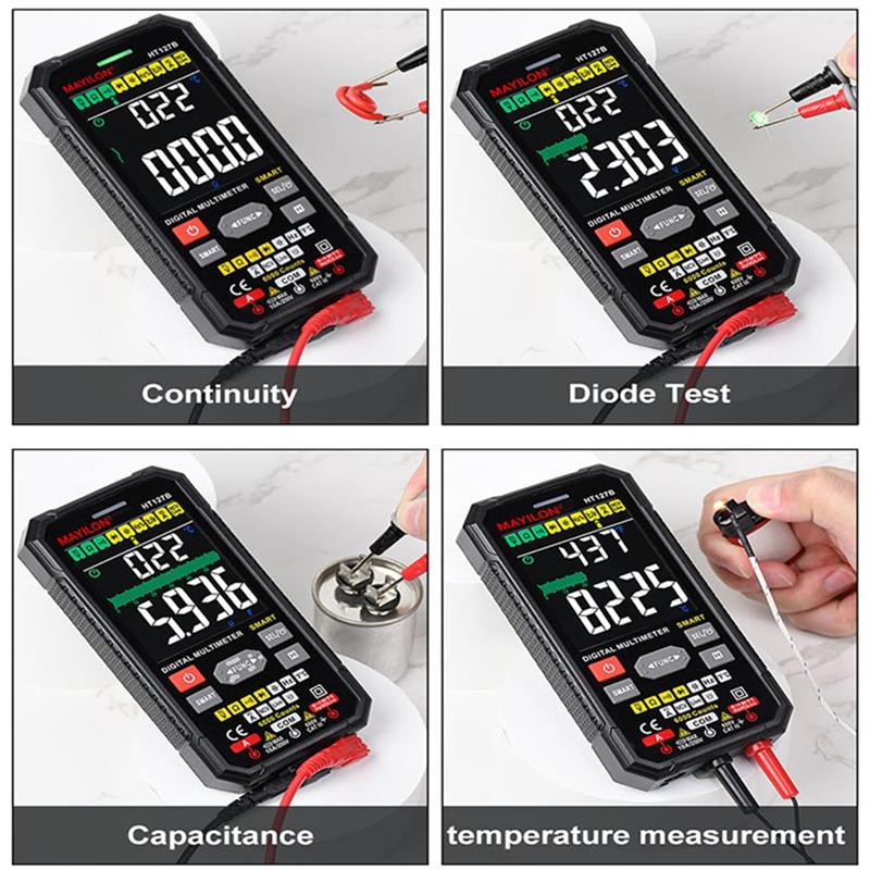 MAYILON HT127B Digital Multimeter Universal 6000 Counts Auto Range True RMS Multifunctional Meter NCV Tester