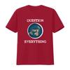 Streetwear Flat Earth Map Question Everything Slogan Print Casual T Shirt vintage Unisex designer clothes fashion Soft