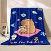 Manta com Estampa de Capivara Desenho Animado Quente Macia e Confortável para Casa Viagem Cobertor para Sofá Cama Cobertor Presente de Feriado para Crianças
