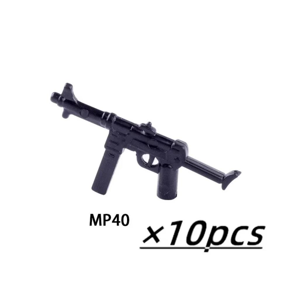 WW2 Military Weapon MOC Mini Building Blocks Figures Soldier US Soviet Rifle Gun Rocket Launcher MG42 RPG Bullet Bricks Toys