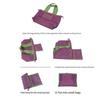 Foldable Shopping Bag Reusable Drawstring Grocery Bag Eco-Friendly Portable Tote Washable Nylon Shoulder Bag for Vegetables Fruits And Small Items