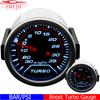 2''52MM Turbo Boost Gauge 3 BAR White LED Auto Car Turbo Boost Gauge 30-35PSI Smoke Lens Boost Sensor for Gasoline Car 12V