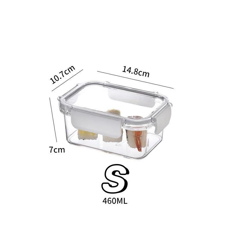 3 Größen Kühlschrank Aufbewahrungsbox Klar Versiegelt Rechteckig Frischhalteboxen Lebensmittel Gemüse Obst Lunchbox Küchenorganisator