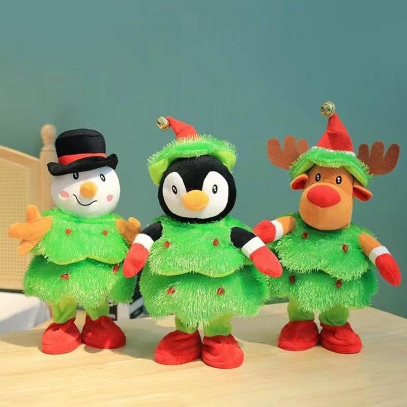 Dancing Christmas Tree Singing Xmas Tree Electronic Plush Toy Musical Doll Kids Gift Home Ornament Toddler Birthday Gift