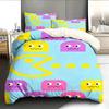 3D Game PPac man Duvet Cover Pillowcase Bedding Set Kids Boy Bedroom Decoration Gift Single Double Large Size