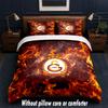 Set Biancheria da Letto Design Galatasaray FC 1 Copripiumino + 2 Federe Morbido Traspirante Biancheria da Letto per la Casa