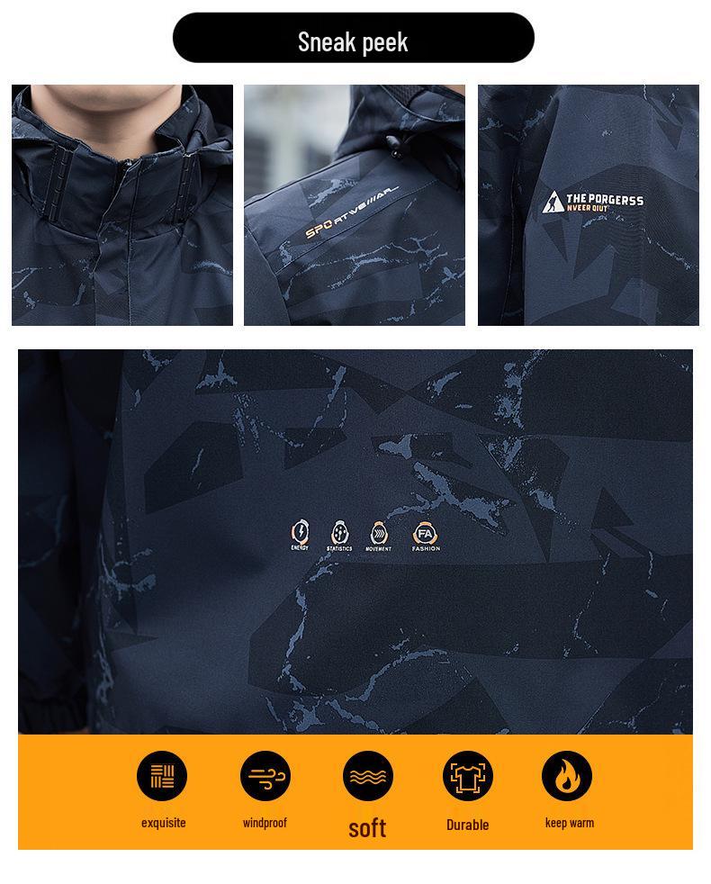 Eldoria 2025 Men's Camouflage Windbreaker Jacket for Spring and Autumn - Outdoor, Windproof, Casual Sports.