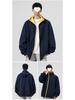 Men's Retro Colorblock Loose Fit Autumn Hoodie Cardigan