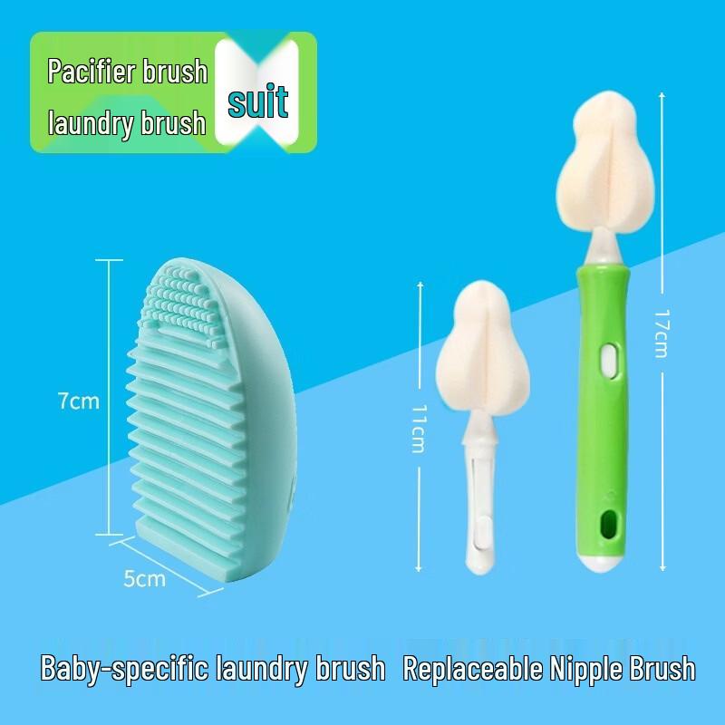 Qianxing Rotary Sponge Bottle & Nipple Cleaning Brush Set