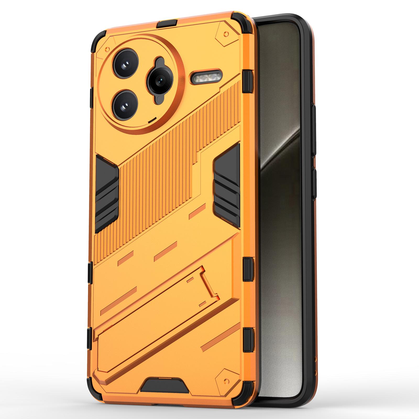 

Для Xiaomi Poco F7 Ultra 5G/Redmi K80 Pro 5G Чехол ПК+ТПУ Противоударный Чехол для Телефона с Подставкой Orange