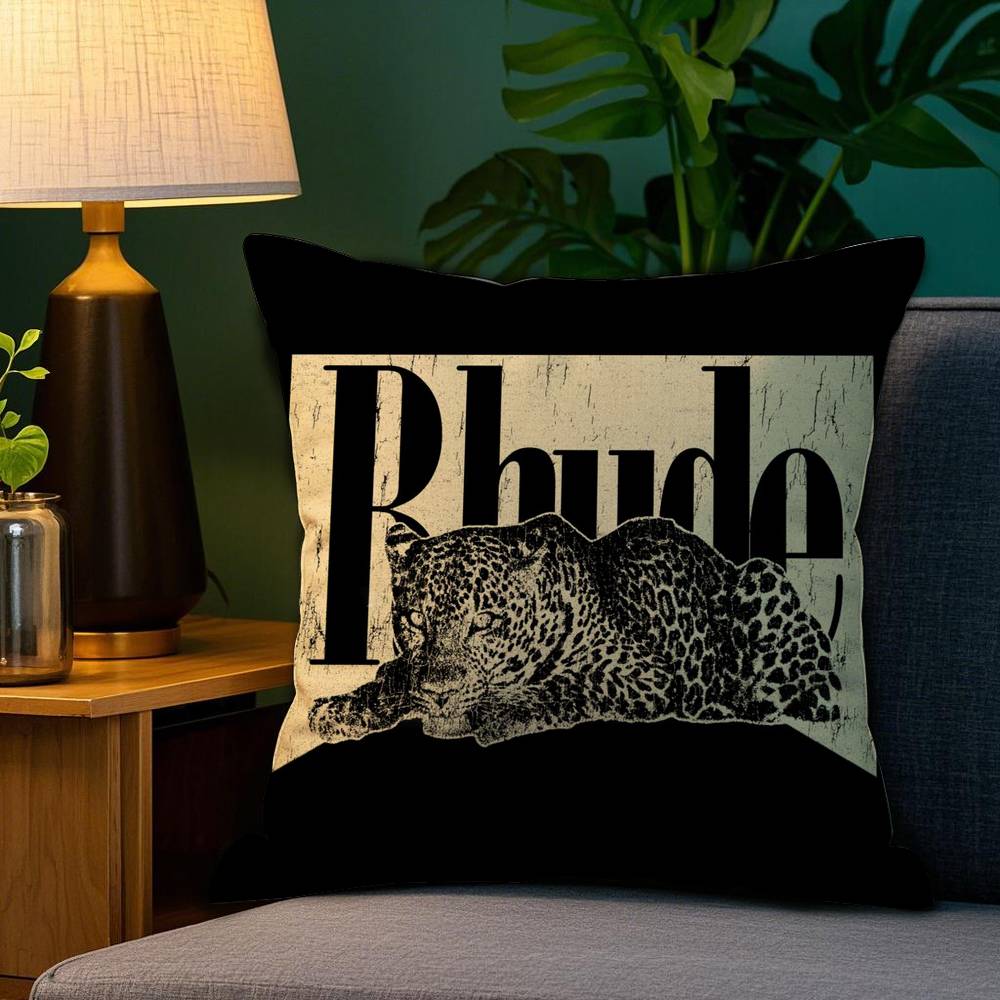 Fashion Brand R_Rhudes Pillow Case Plush Fabric Soft Double Sided Print Sofa Cushion Cover Throw Pillow Covers