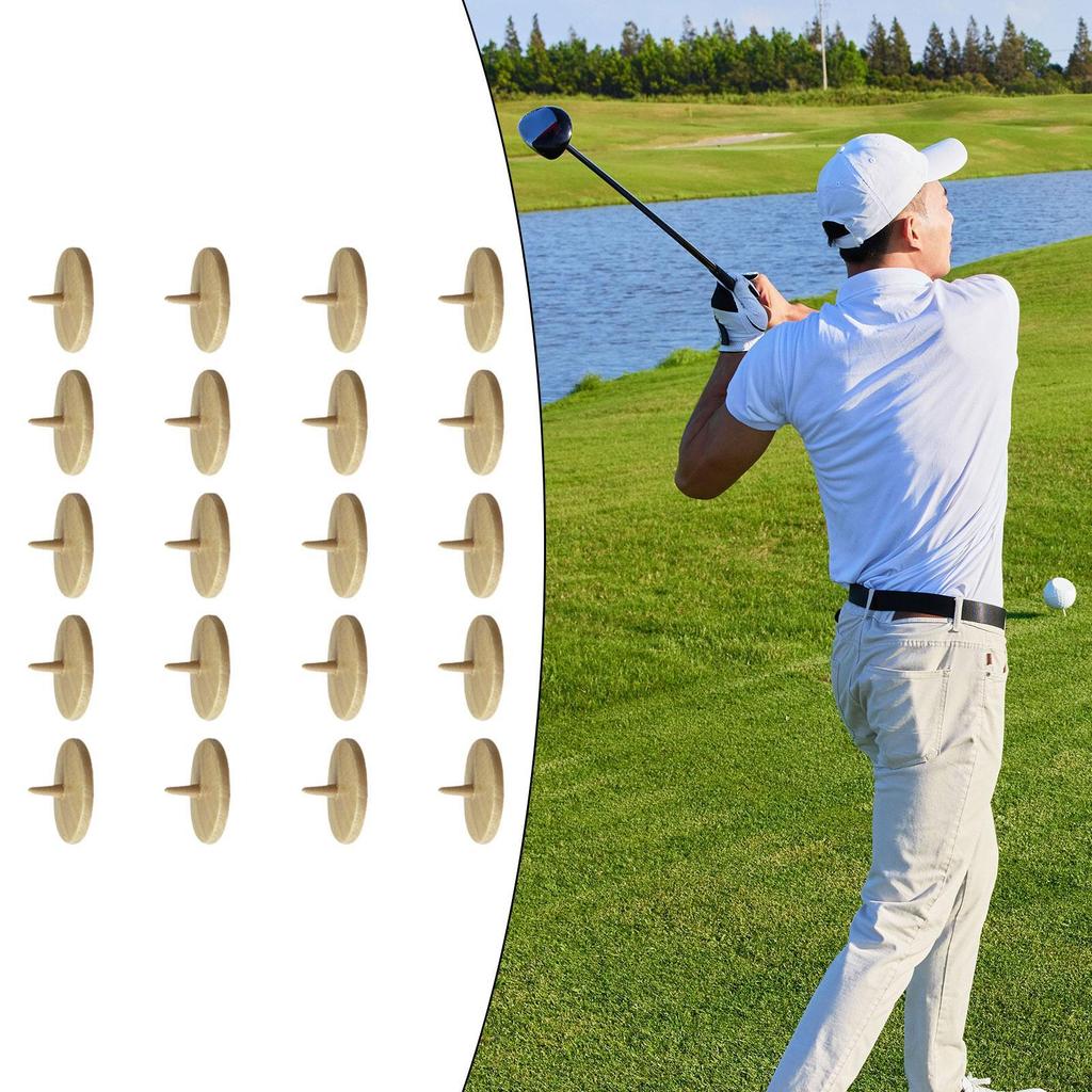 20Pcs Golf Ball Markers Round Accessories Wooden Premium Golf Position Marker for Golf Course Sports Practice Golfing Men Women