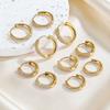 Golden Tungsten Electroplated Circular Exaggerated Plain Hoop Earrings Beach Vacation Women Lightweight Luxury Niche High-End