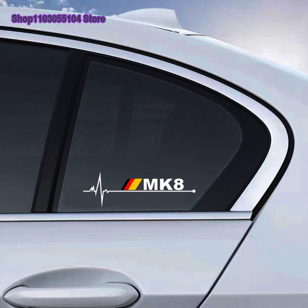 D4 2pcs Reflective Car Window Sticker For Volkswagen VW GOLF 4 5 6 7 MK7 MK4 MK5 MK6 MK1 MK2 MK3 MK8