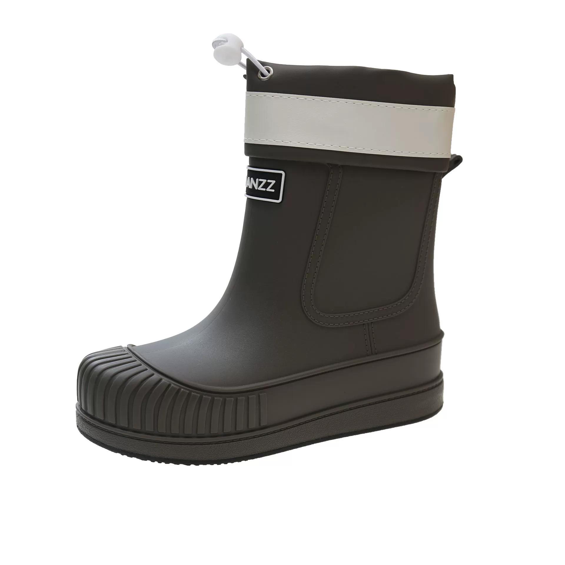 

Модные резиновые сапоги на шнурке, женские резиновые сапоги с низким голенищем, всесезонная уличная рабочая обувь, водонепроницаемая и удобная резиновая обувь EU37/CN38 серый