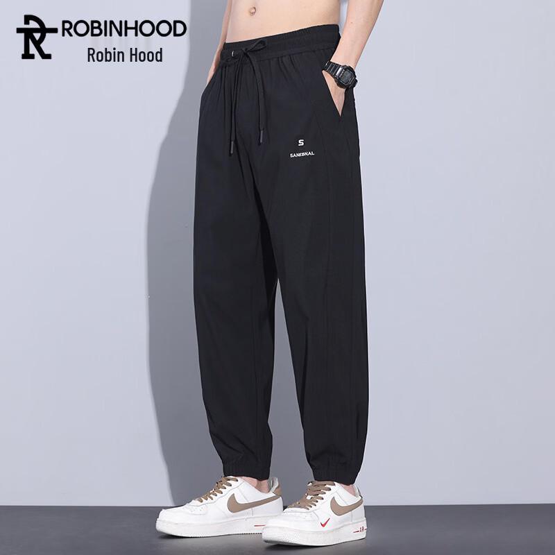 ROBINHOOD Men s Summer Ice Silk Quick-Dry Tapered Pants XL