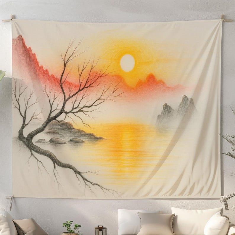 Sunset tapestry 75x100