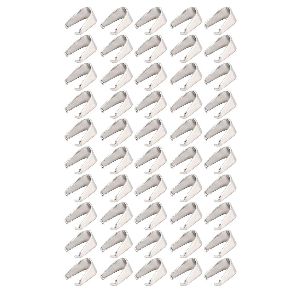 500pcs Exquisite Pinch Clips Silver Pendant Clasps Jewelry Tools Bail Clasp  Jewelry Findings