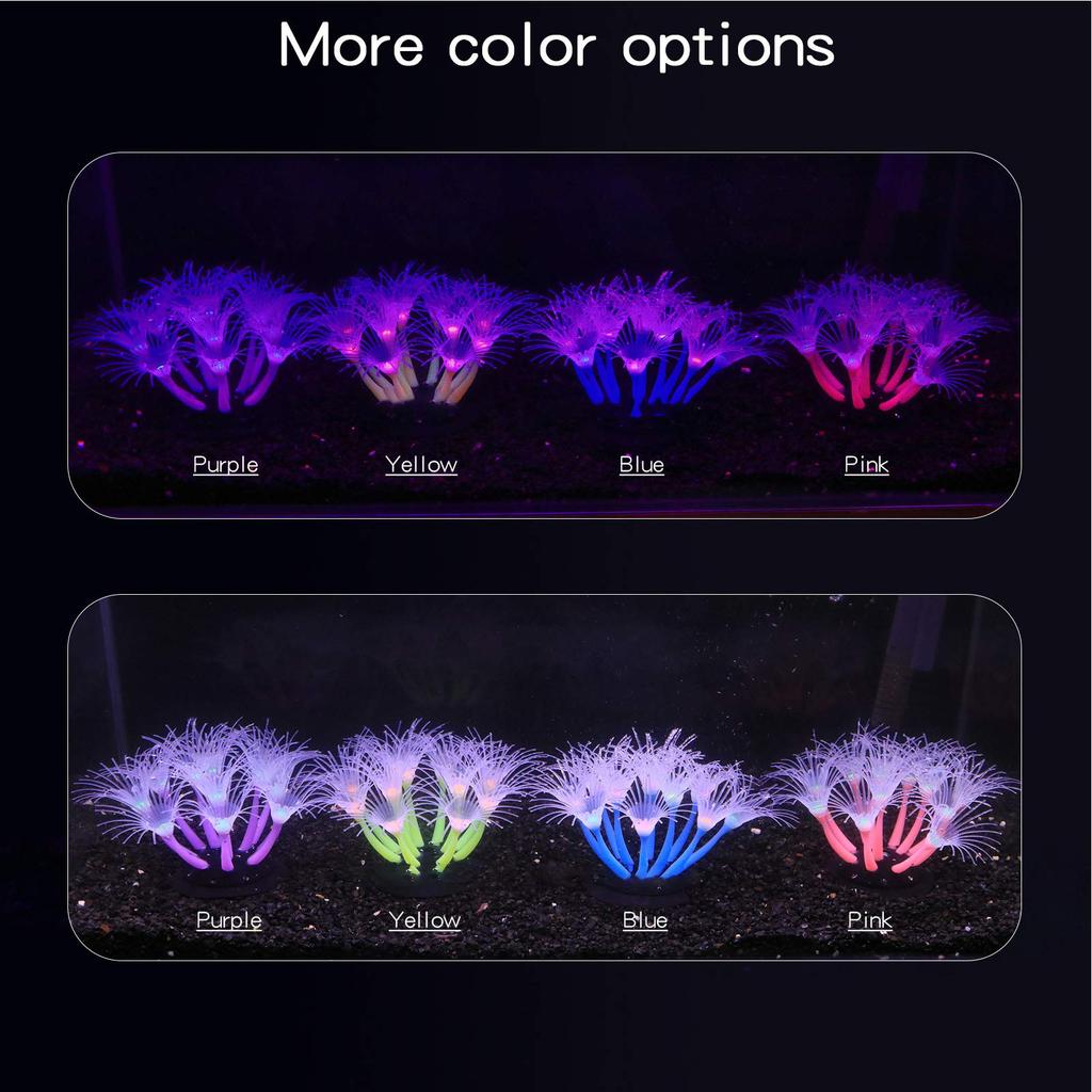 Silicone Glowing Coral Ornament Fish Tank Aquarium Artificial Plants Underwater Pets Supplies Aquatic Landscape Decorations