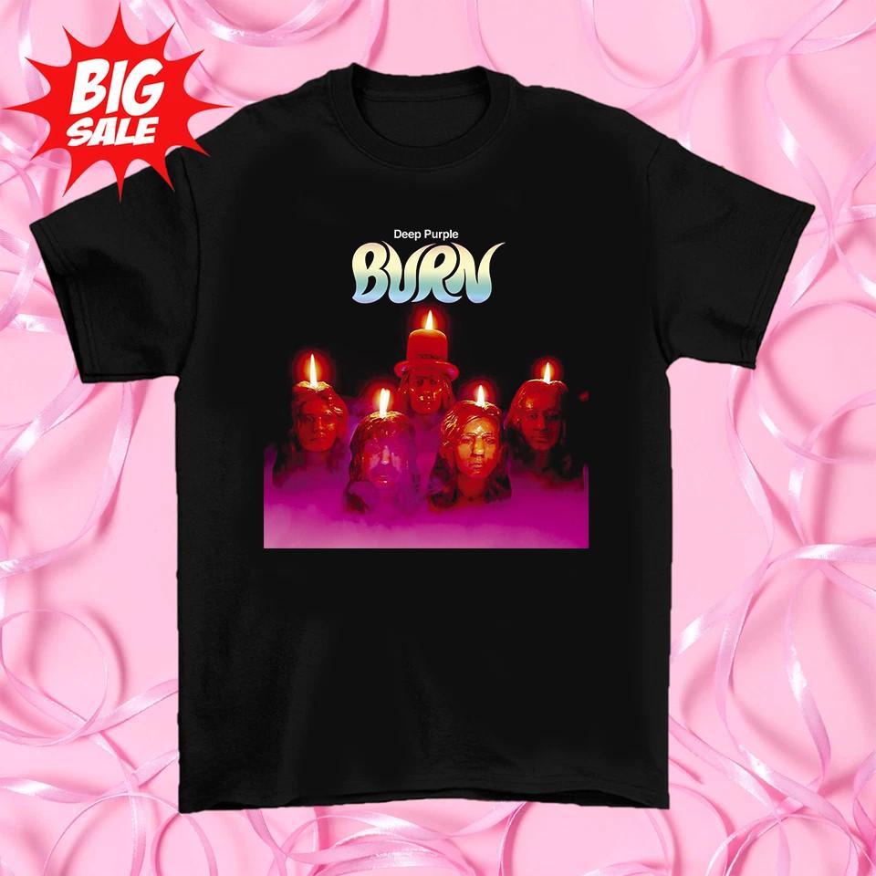 Deep Purple Band Burn Album T Shirt Full Size S5XL Unisex T-Shirt M