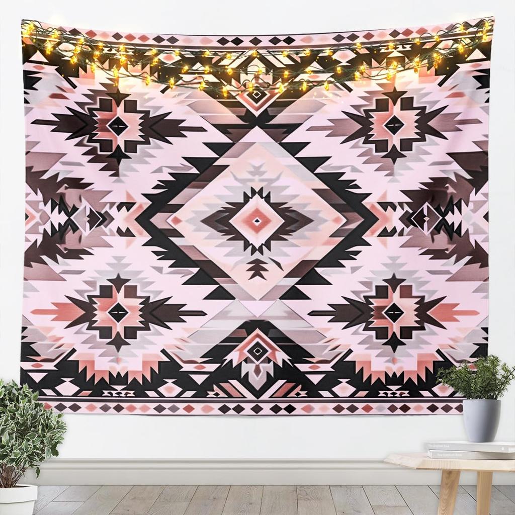 Southwestern Aztec Tapestry Kids Retro Bohemian Western Wall Art For Bedroom Living Rooms, Boho Tribal Wall Hanging Blanket