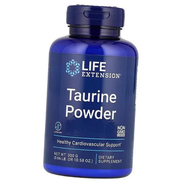 Таурин в порошке, Taurine Powder, Life Extension  300г Без вкуса (27346003)