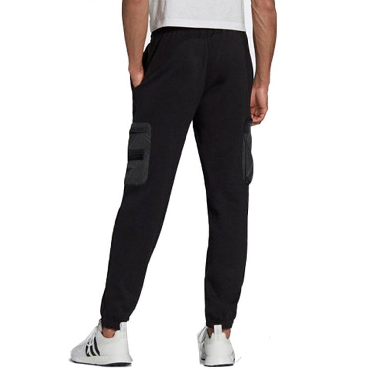 Adidas Originals Trefoil Mid-Rise Joggers With Side Zip Pockets Men Bottoms Black H11485