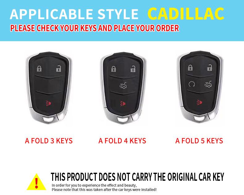 Silicone Remote Key Fob Cover for Cadillac XT5, CT6, XTS, XT4, and ATSL - Creative Design for Men and Women