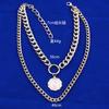 Vintage Multi Layered Gold Color Portrait Chain Chokers Necklace for Women Fashion Coin Thick Chain Pendant Necklace Jewelry