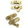 Antique Hook Hasp, 100% Solid Brass Swing Arm Clasp Latch 2Pack Vintage Style Left and Right Hook Latch with Mounting Screws for Suitcase Jewelry Box